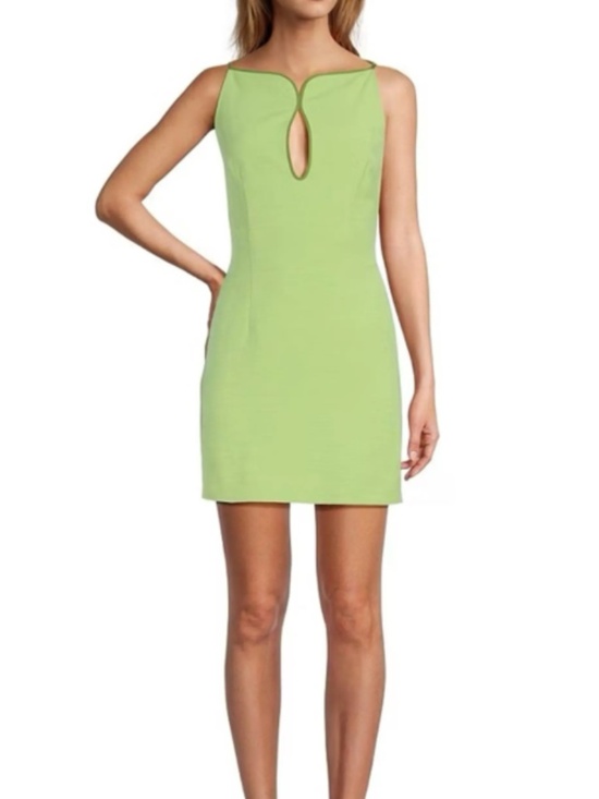Antonio Melani Keyhole Lime Green Mini Dress